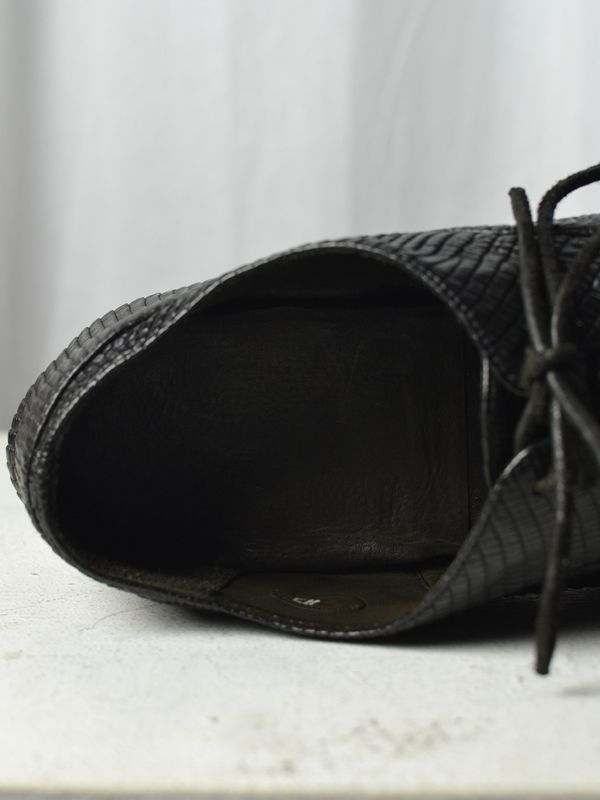 【Christian Peau - クリスチャンポー】CP INSTIP SHOES "Lizard Leather"/ BLACK(内羽根/シューズ)