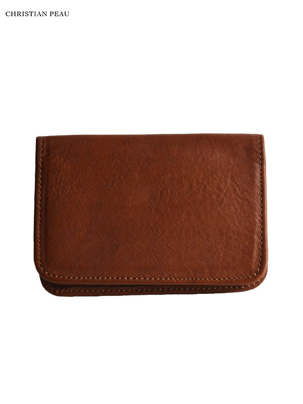 【Christian Peau - クリスチャンポー】CP CARD HOLDER "CALF"/ BROWN(カードケース)