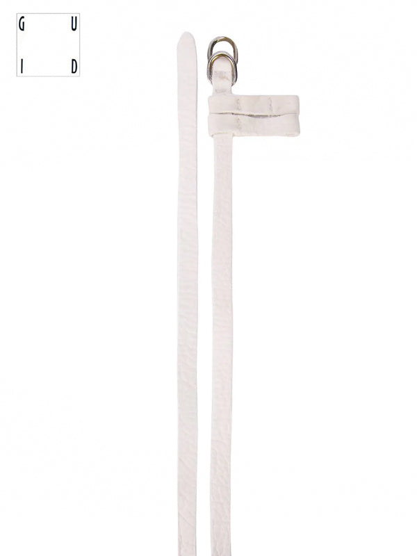 【GUIDI - グイディ】"BLT00" UNISEX LEATHER BELT / BISON FULL GRAIN(ベルト/ホワイト)
