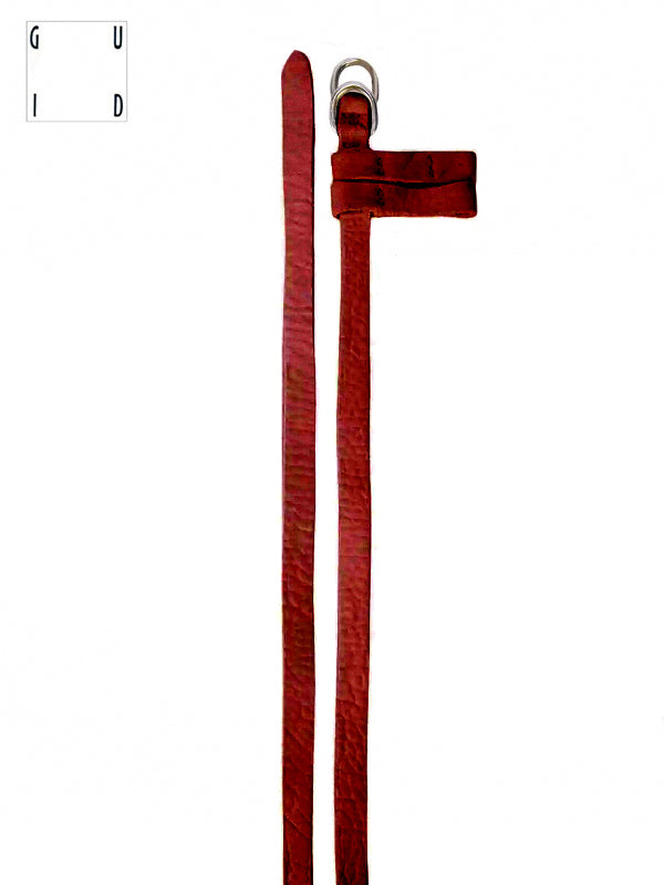 【GUIDI - グイディ】"BLT00" UNISEX LEATHER BELT / BISON FULL GRAIN(ベルト/レッド)