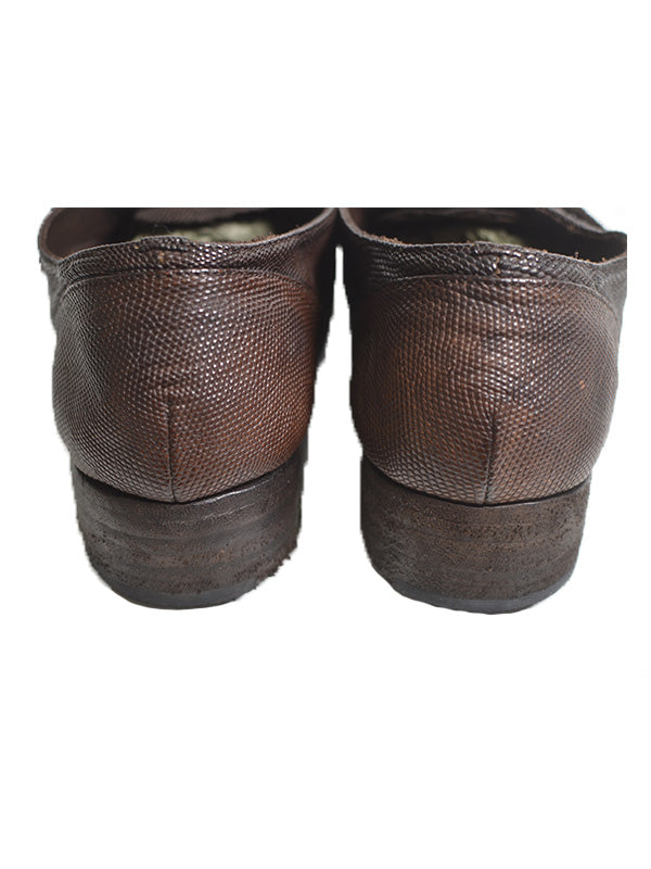 【Christian Peau - クリスチャンポー】CP INSTIP SHOES "Lizard Leather"/ D BROWN(内羽根/シューズ)