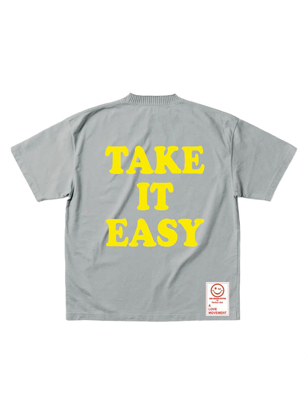 【Perfect ribs®×ALM】"TAKE IT EASY" Basic Short Sleeve T Shirt / Gray(Tシャツ)