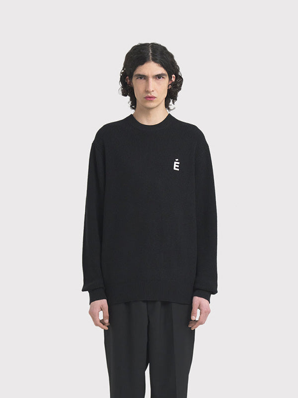 【Études - エチュード】BORIS PATCH  SWEATER / BLACK(セーター/ブラック)