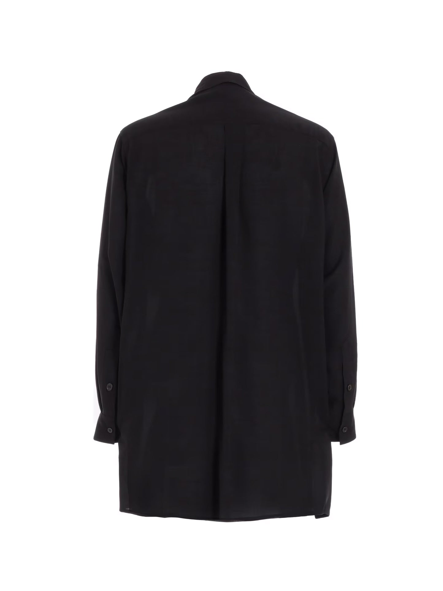 【Yohji Yamamoto POUR HOMME - ヨウジヤマモト プールオム】CM CELLULOSE LAWN STANDARD OVERSIZE SHIRT(シャツ/ブラック)