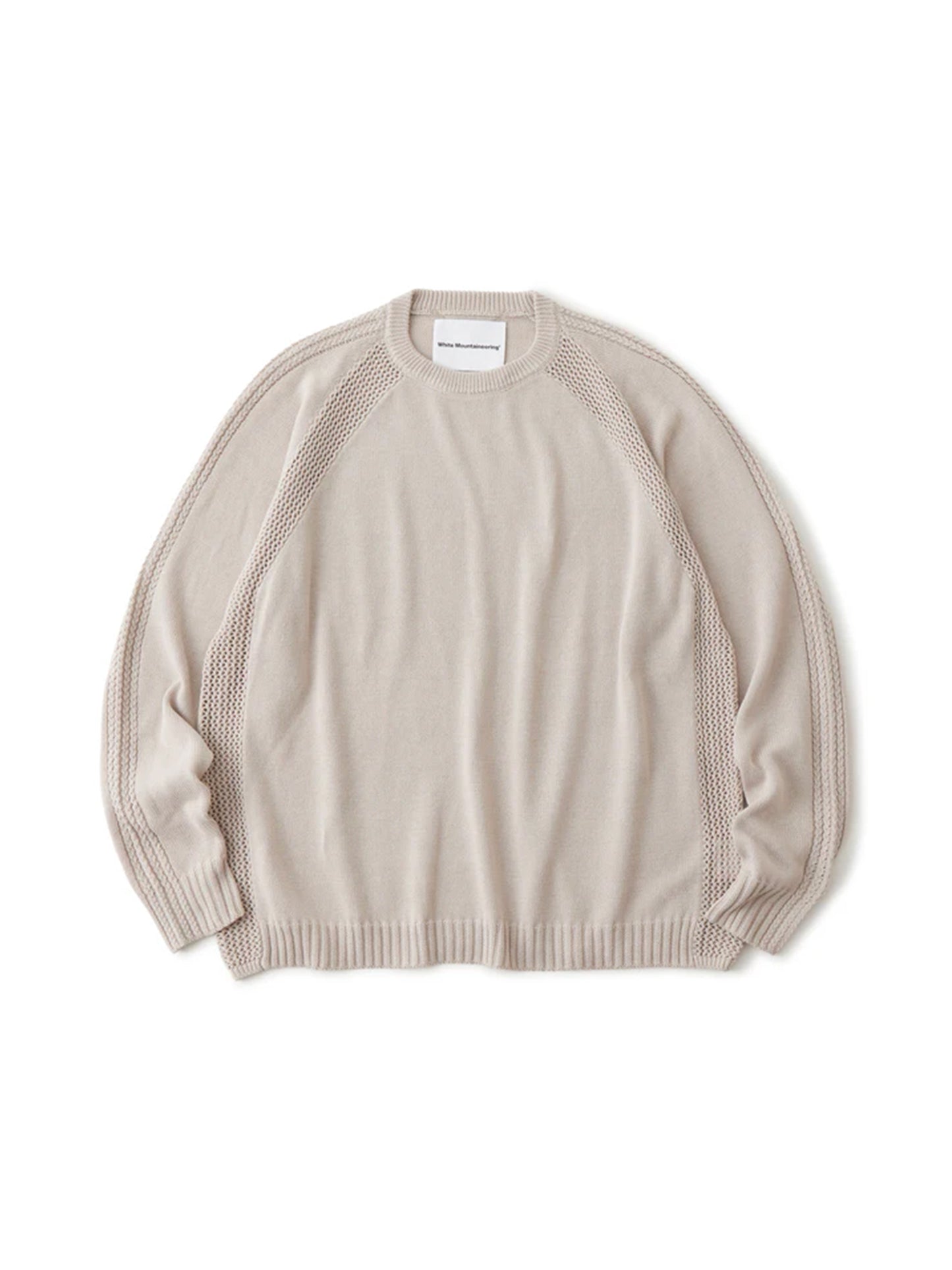 【White Mountaineering - ホワイトマウンテニアリング】RAGLAN KNIT PULLOVER / IVORY(ニット/アイボリー)