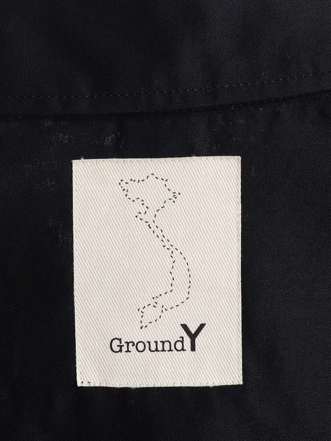 【Ground Y - グラウンドワイ】LIGHT COTTON TWILLL WASH ONC LEFT FRONT CUT-OUT SHIRT / BLACK(シャツ/ブラック)