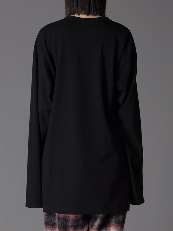 【Ground Y - グラウンドワイ】ULTIMA JERSEY SLEEVE ZIPPER LONG SLEEVE T-SHIRT/ BLACK(Tシャツ/ブラック)