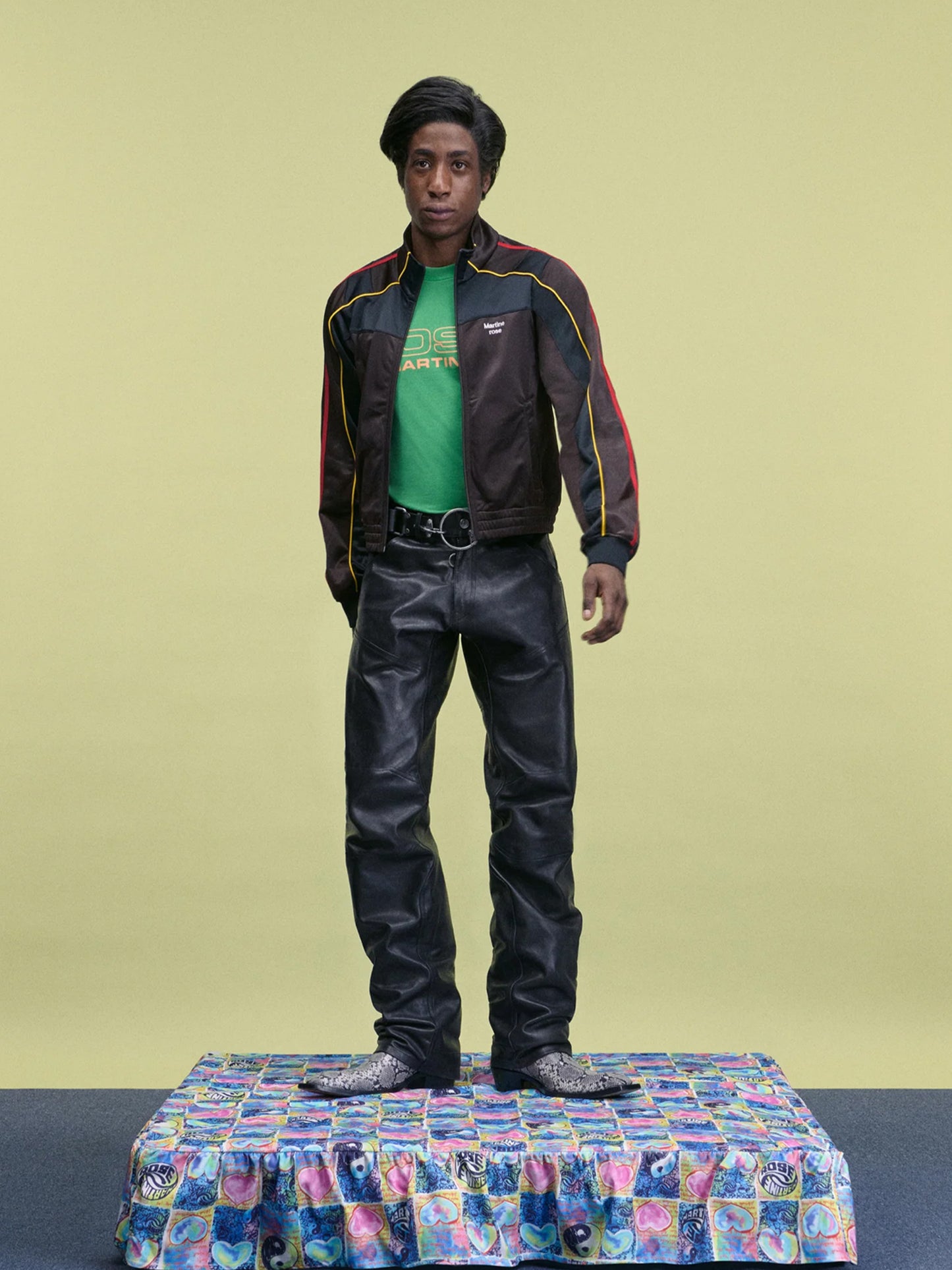 【Martine Rose - マーティンローズ】SHRUNKEN TRACK JACKET / BROWN (トラックジャケット/ブラウン)