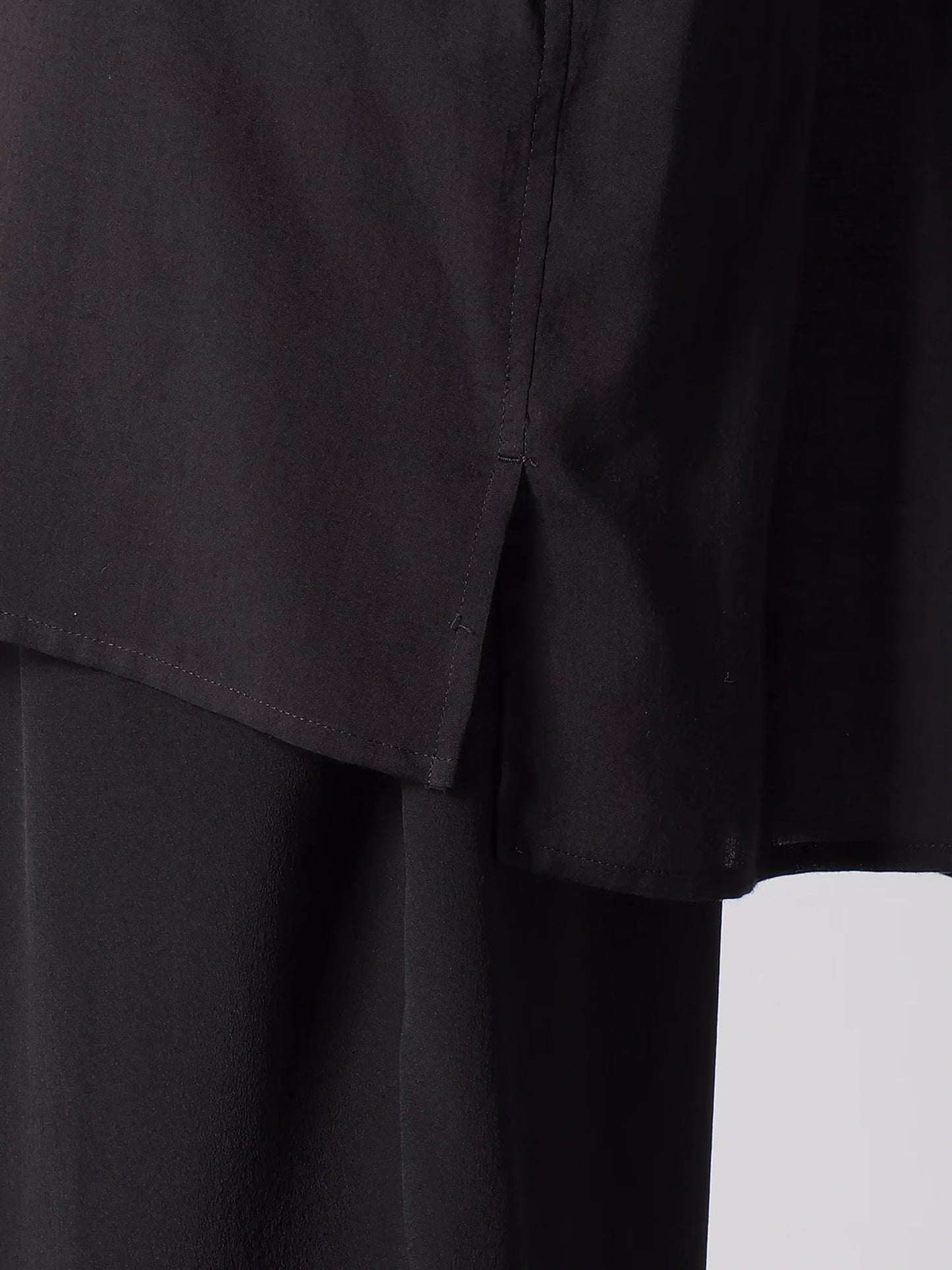 【Yohji Yamamoto POUR HOMME - ヨウジヤマモト プールオム】CM CELLULOSE LAWN STANDARD OVERSIZE SHIRT(シャツ/ブラック)