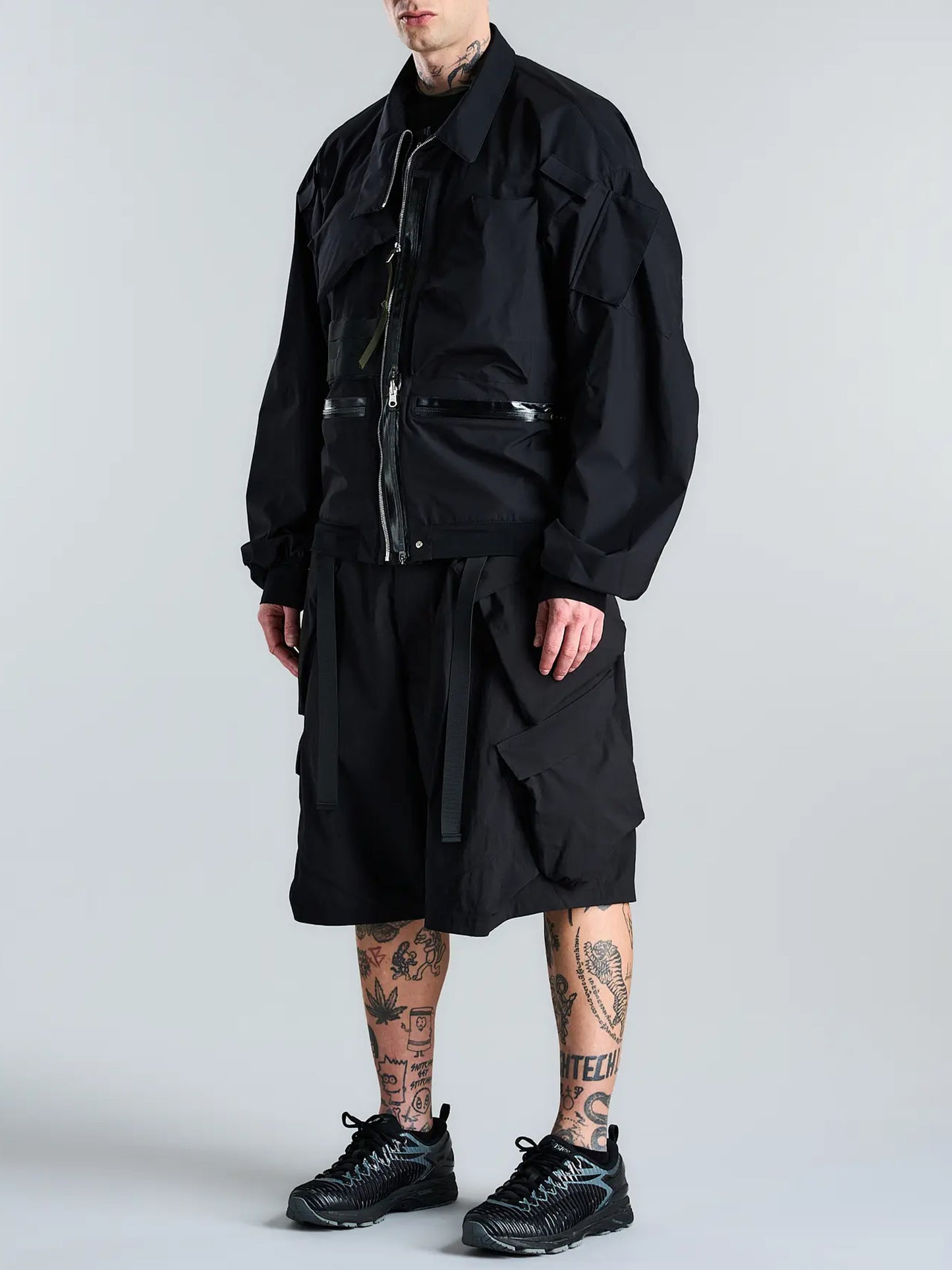 【ACRONYM - アクロニウム】SP56A-M / Nylon Stretch Double Cargo Short Pant Gen. 1 / Black(ショーツ/ブラック)