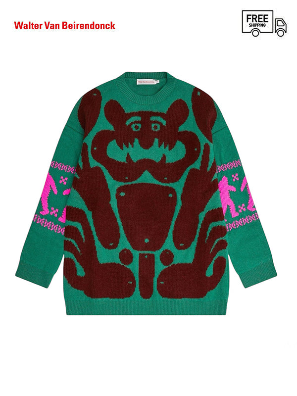 【Walter Van Beirendonck- ウォルターヴァンベイレンドンク】Yeti Knit / GREEN (ニット/グリーン)