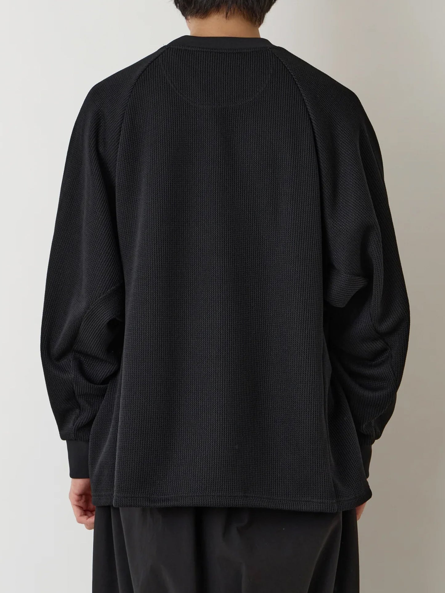 【White Mountaineering - ホワイトマウンテニアリング】RAGLAN OVER SIZED PULLOVER / BLACK(ラグランプルオーバー/ブラック) (コピー)