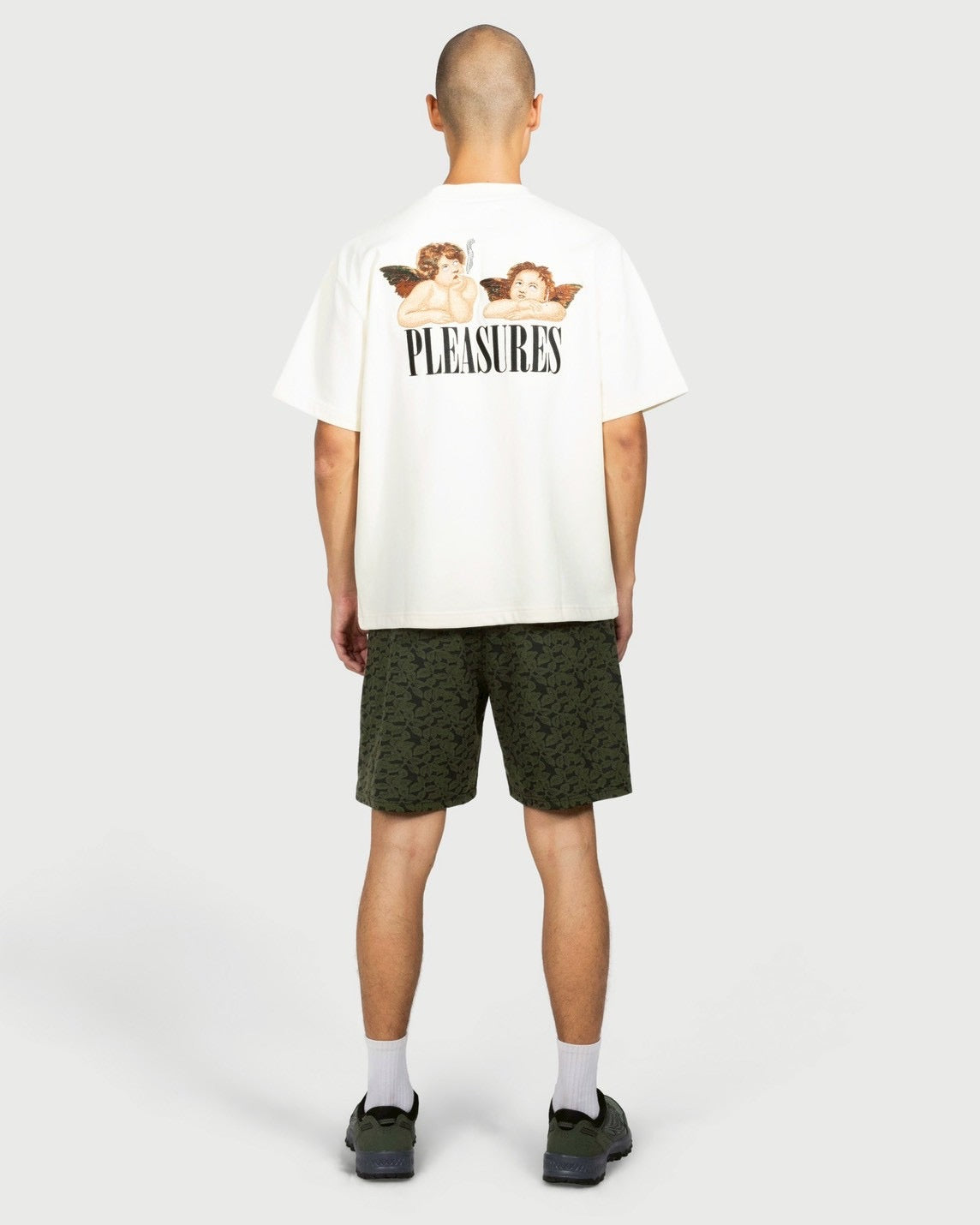 【PLEASURES - プレジャーズ】DYNAMIC SHORT SLEEVE CREWNECK / ECRU (Tシャツ/エクリュ)