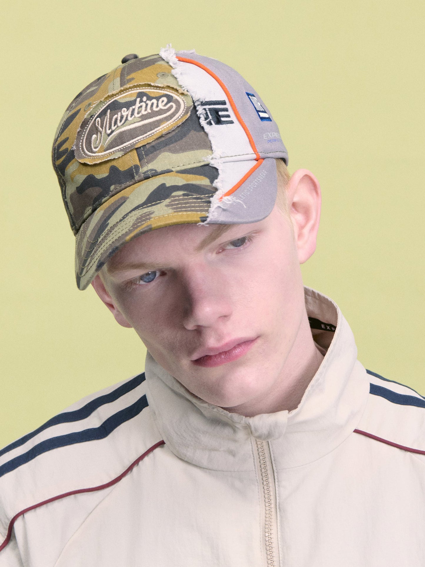 【Martine Rose - マーティンローズ】COLLAGE CAP / GREEN CAMO (キャップ/グリーンカモ)