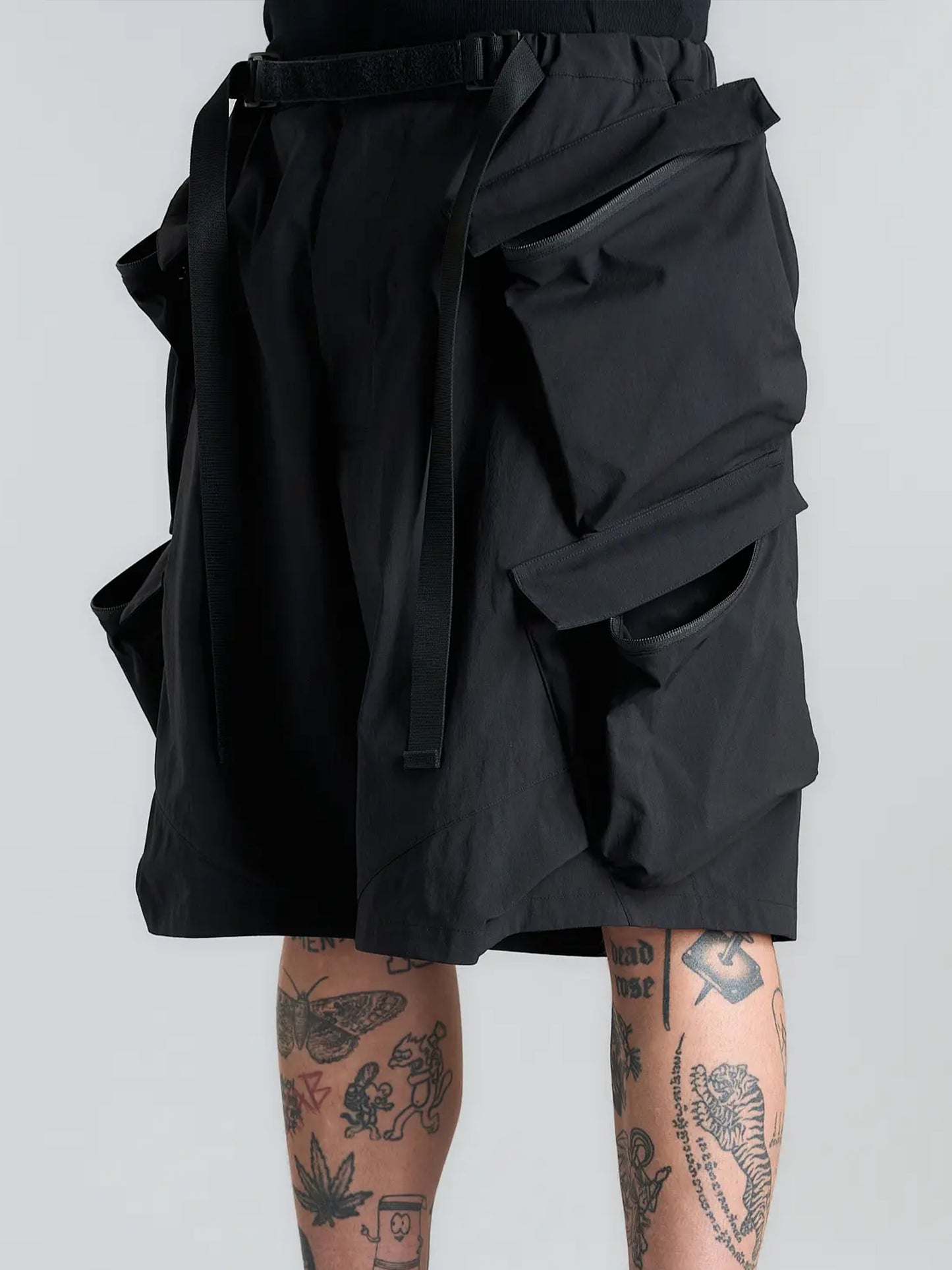 【ACRONYM - アクロニウム】SP56A-M / Nylon Stretch Double Cargo Short Pant Gen. 1 / Black(ショーツ/ブラック)