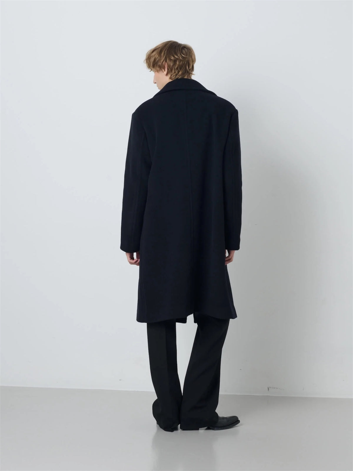 【SUN FLOWER - サンフラワー】DB Overcoat / Black (コート/ブラック)