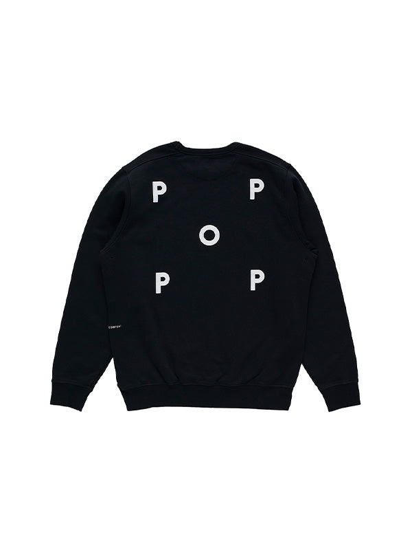 【POP TRADING COMPANY - ポップ トレーディング カンパニー】LOGO CREWNECK SWEAT / BLACK (スウェット/ブラック)