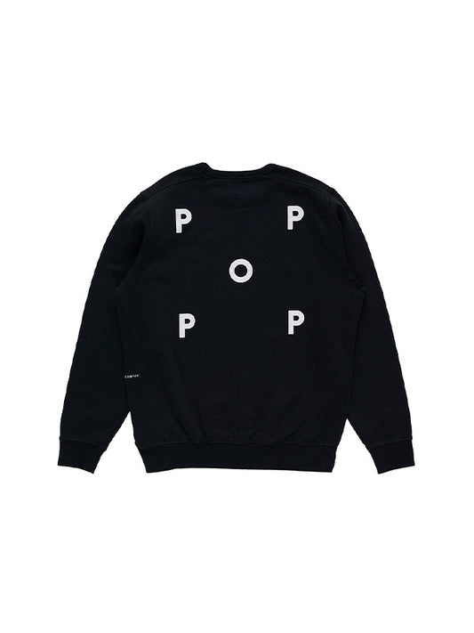 【POP TRADING COMPANY - ポップ トレーディング カンパニー】LOGO CREWNECK SWEAT / BLACK (スウェット/ブラック)