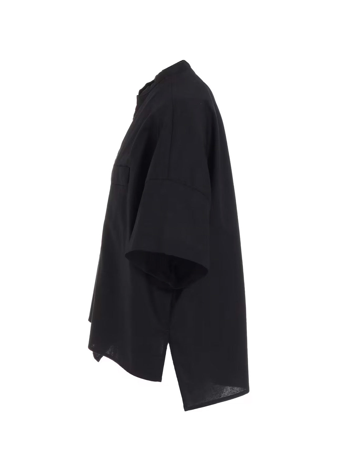 【Y's - ワイズ】Y's BORN PRODUT THIN COTTON TWILL HALF SLEEVE BOX SHIRT /BLACK(シャツ/ブラック)