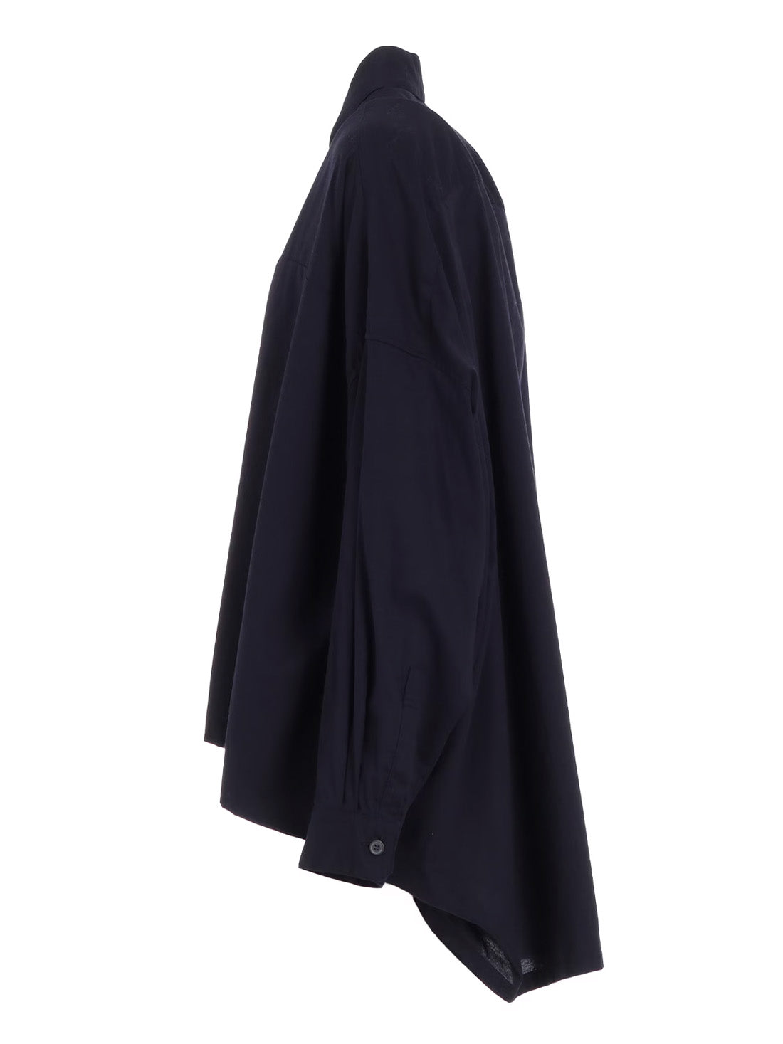 【Y's - ワイズ】Y's BORN PRODUT THIN COTTON TWILL DOUBLE FRONT OVERSIZED SHIRT / NAVY (シャツ/ネイビー)