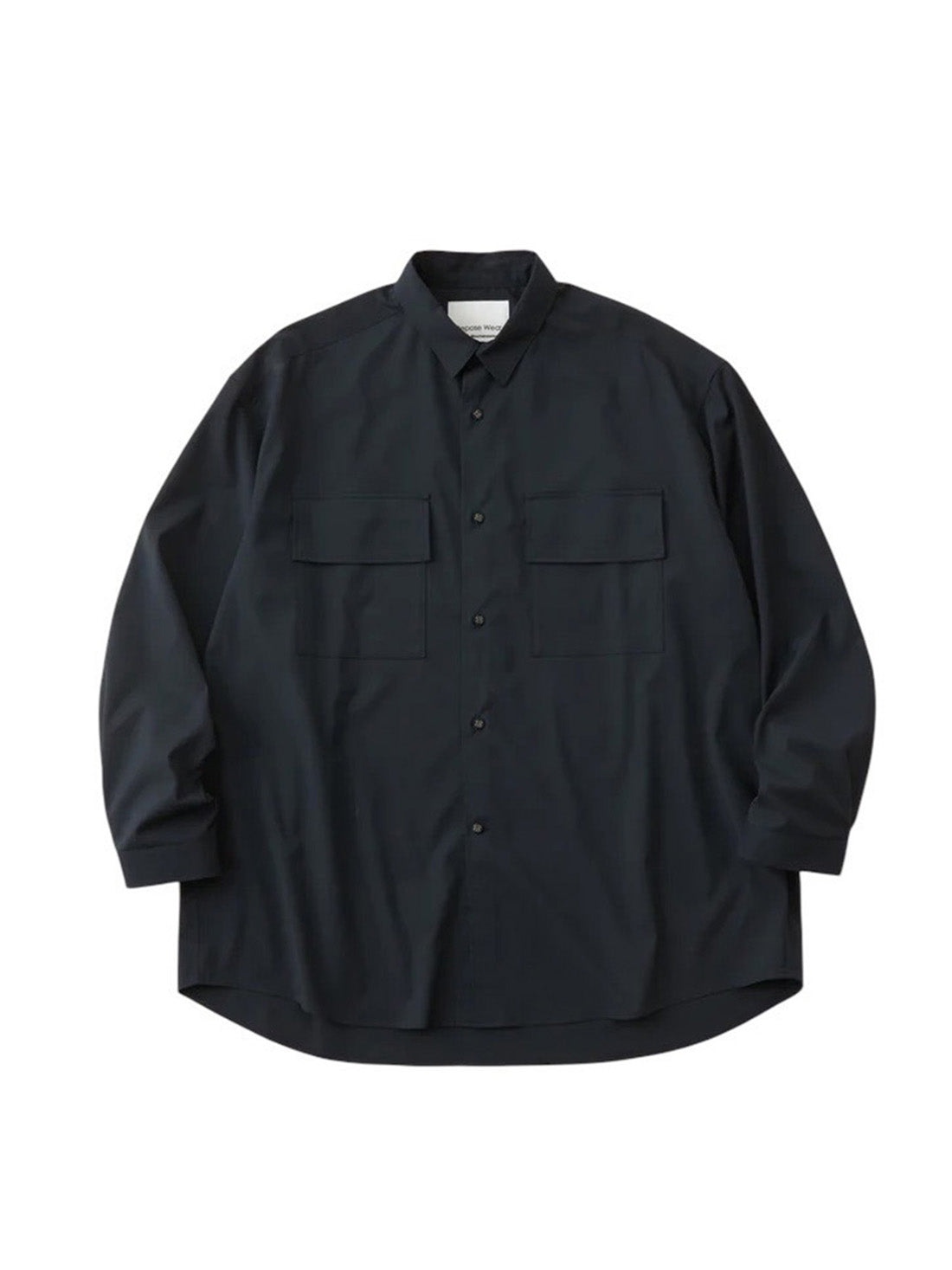 【White Mountaineering - ホワイトマウンテニアリング】REGULAR COLLAR SHIRT / NAVY (シャツ/ネイビー)