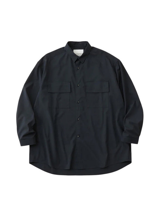 【White Mountaineering - ホワイトマウンテニアリング】REGULAR COLLAR SHIRT / NAVY (シャツ/ネイビー)