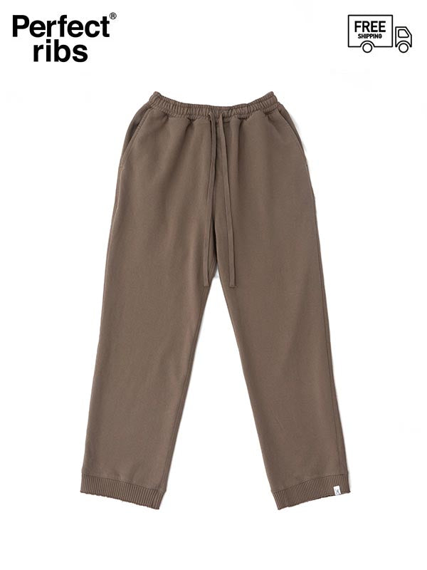 【Perfect ribs® - パーフェクトリブス】Straight Wide Pants / Chai (スウェットパンツ/ブラウン)