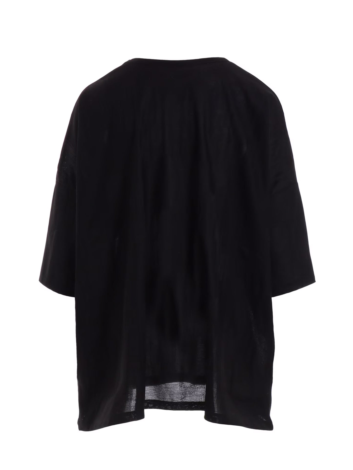 【Y's - ワイズ】BRUSH MARK LINKS ROUND NECK BIG T / BLACK (Tシャツ/ブラック)