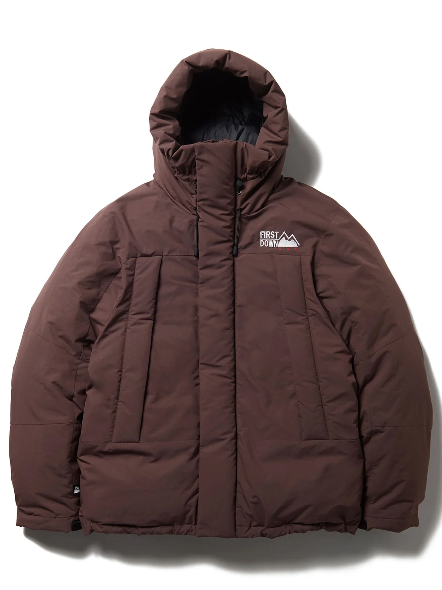 【FIRST DOWN -ファーストダウン】FIRST DOWN WRAP DOWN PARKA DICROS(R) MAURI /BROWN(ダウンジャケット/ブラウン)