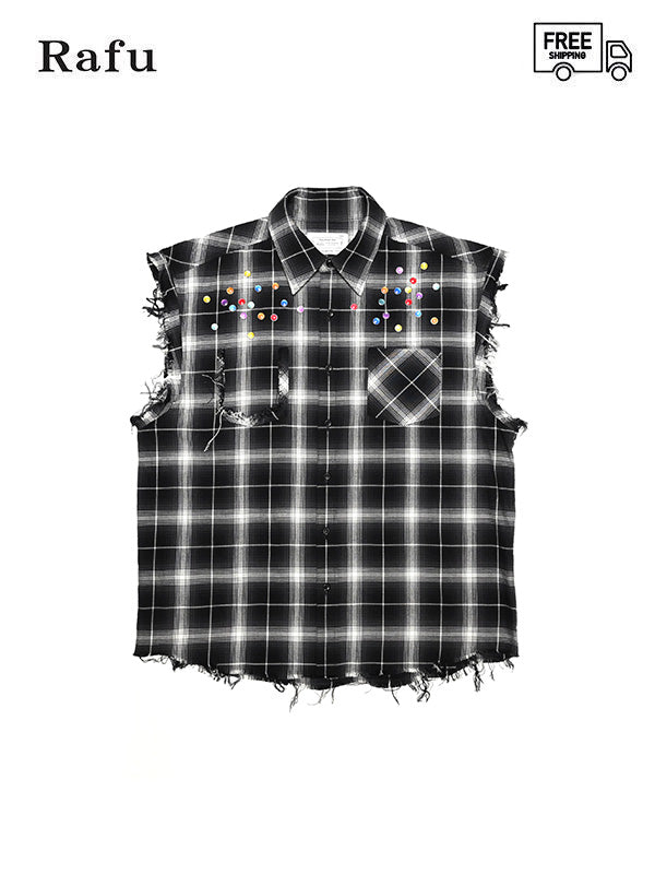 40%OFF【RAFU - ラフ】Vest / BLACK(ベスト/ブラック)