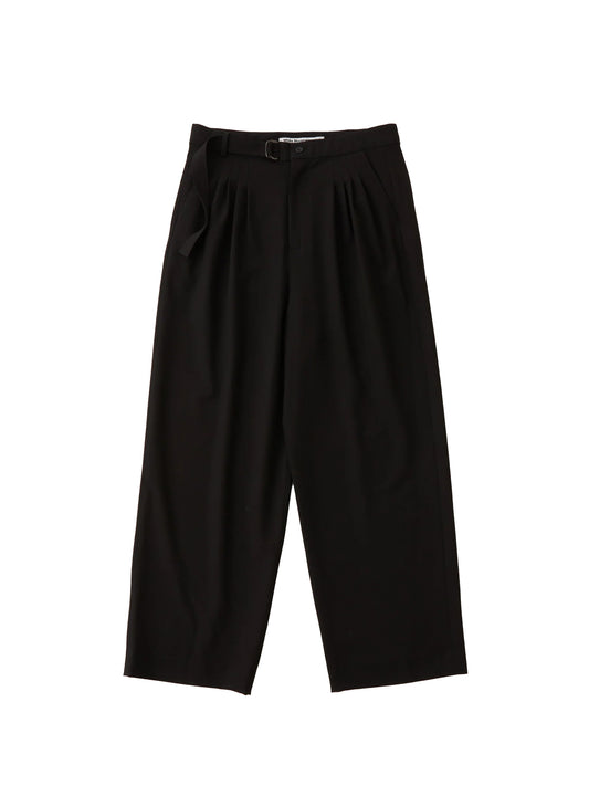 【White Mountaineering - ホワイトマウンテニアリング】4 TUCK WIDE PANTS (パンツ/ブラック)