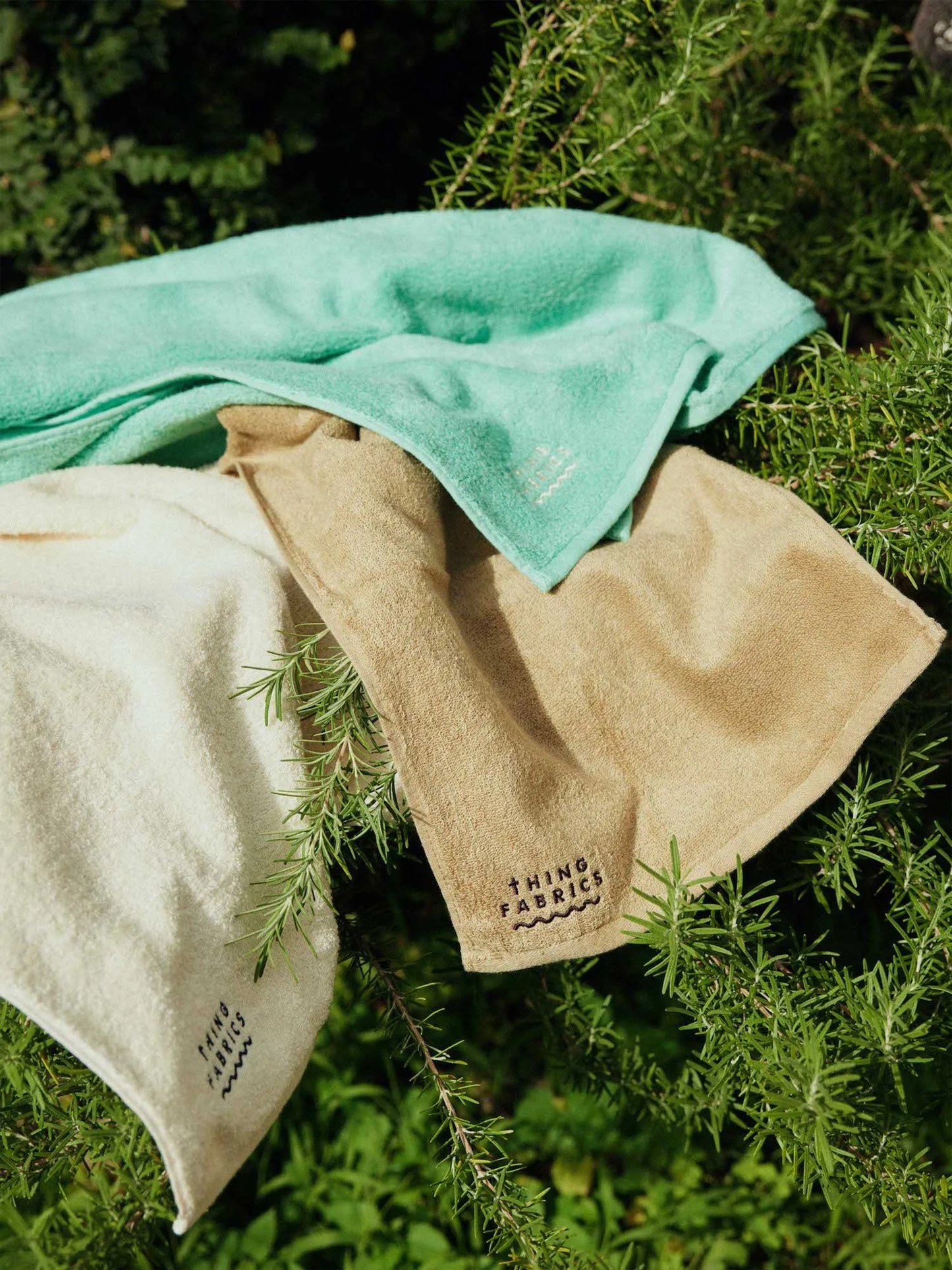 【THING FABRICS - シングファブリックス】TIP TOP 365 Face Towel / BLACK(フェイスタオル/ブラック)