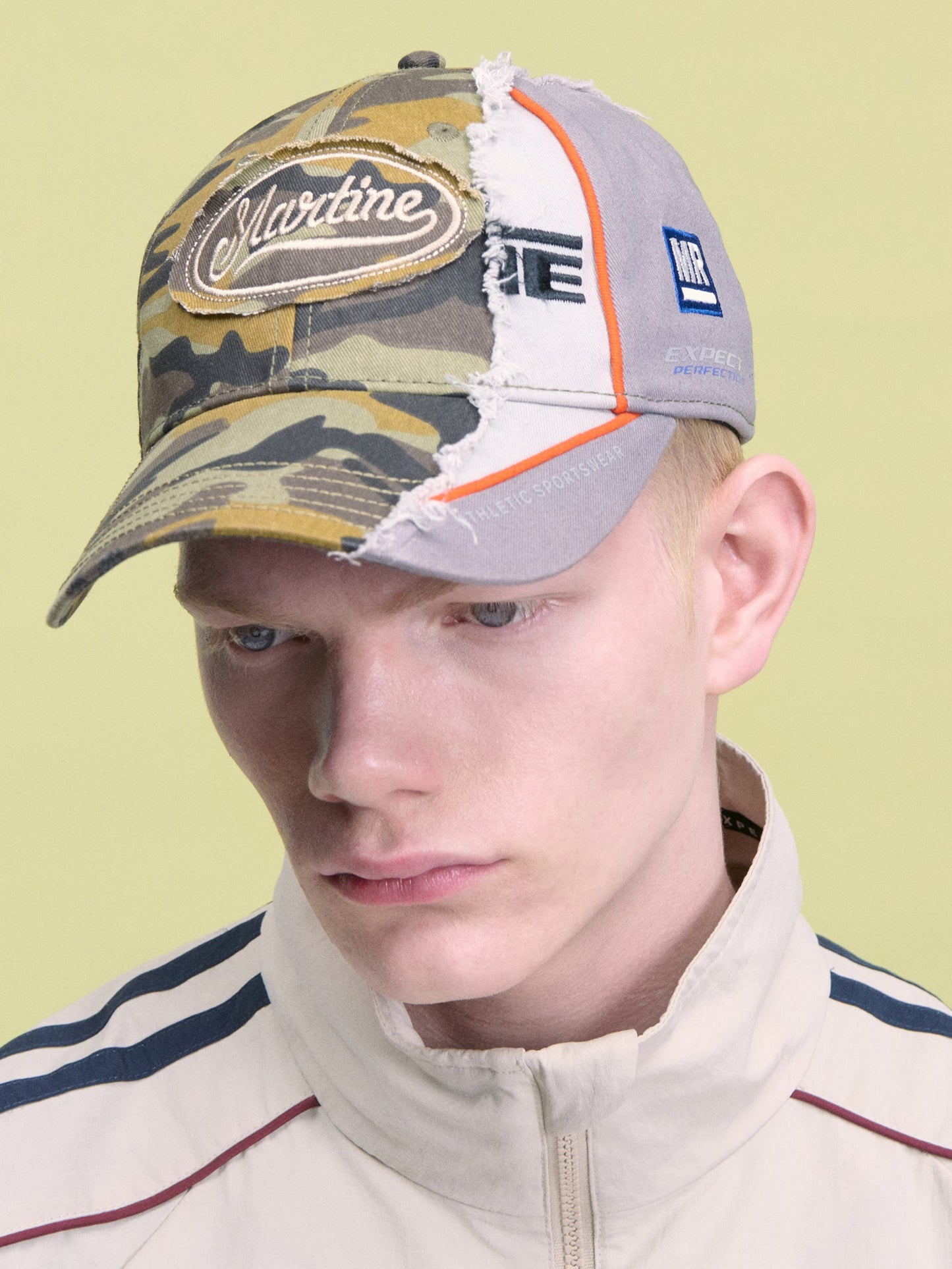 【Martine Rose - マーティンローズ】COLLAGE CAP / GREEN CAMO (キャップ/グリーンカモ)