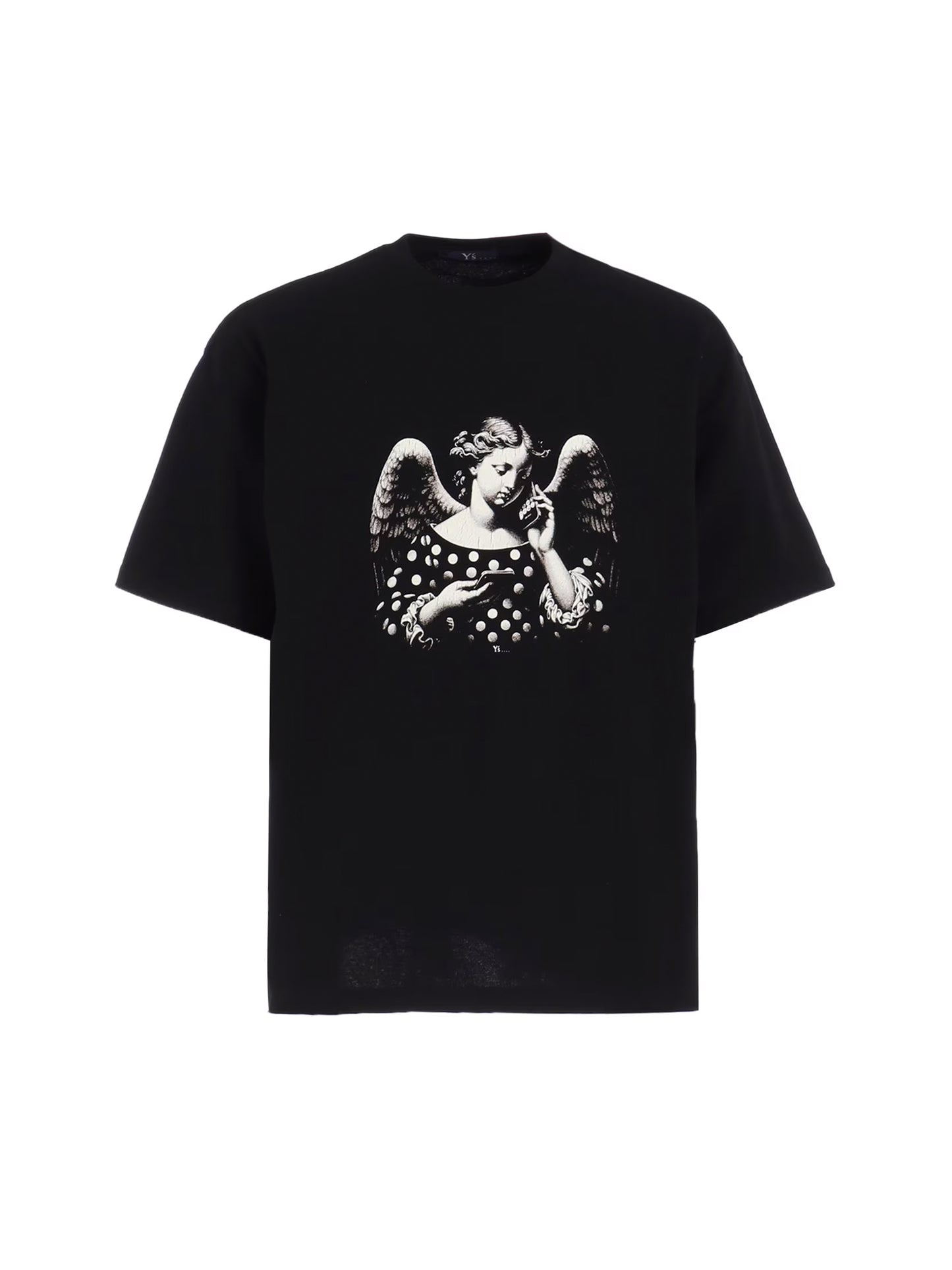 【Y's.... - ワイズビー】ANGEL PRINT T SHIRT C/ WHITE(Tシャツ/ブラック)