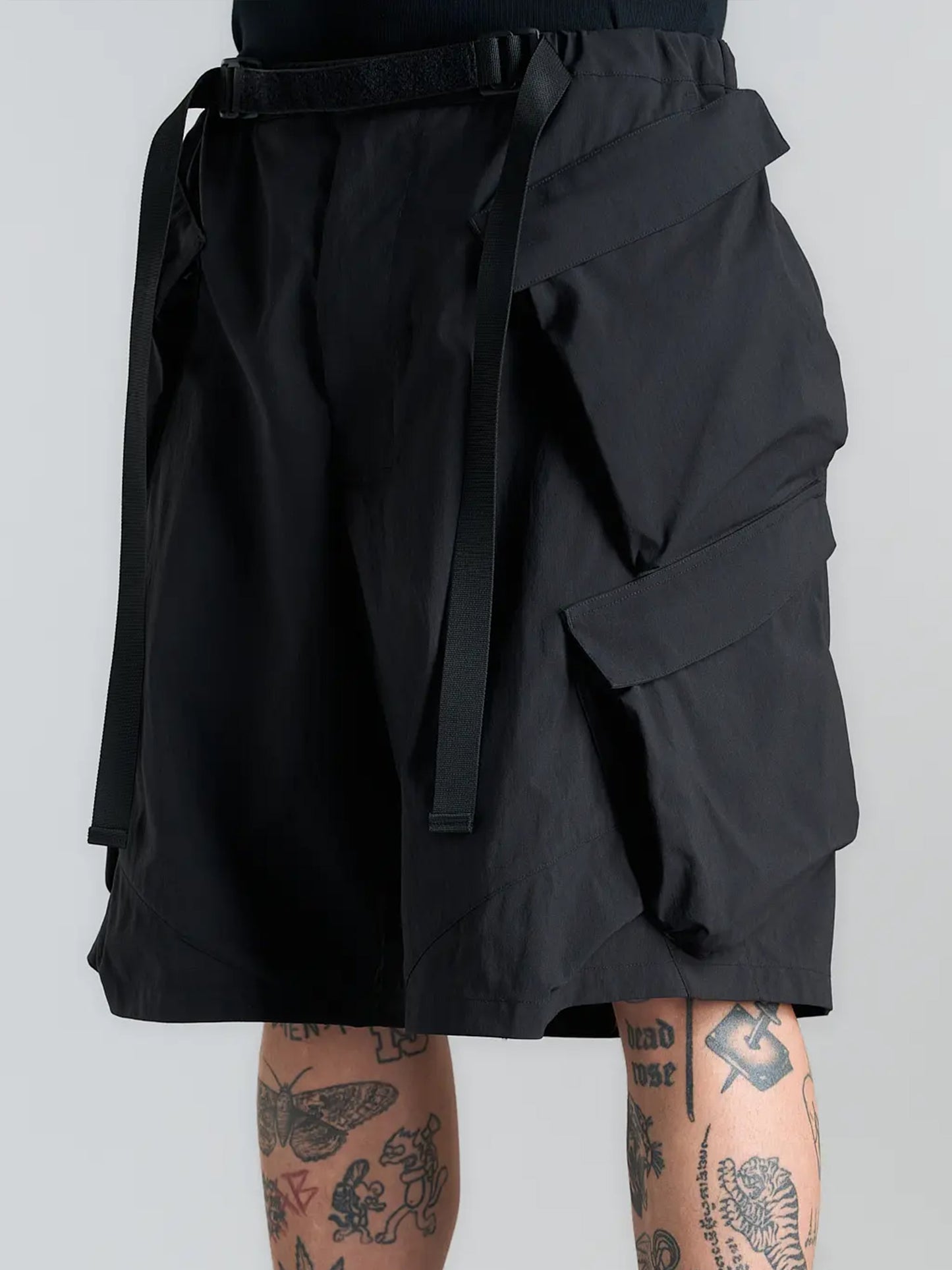 【ACRONYM - アクロニウム】SP56A-M / Nylon Stretch Double Cargo Short Pant Gen. 1 / Black(ショーツ/ブラック)