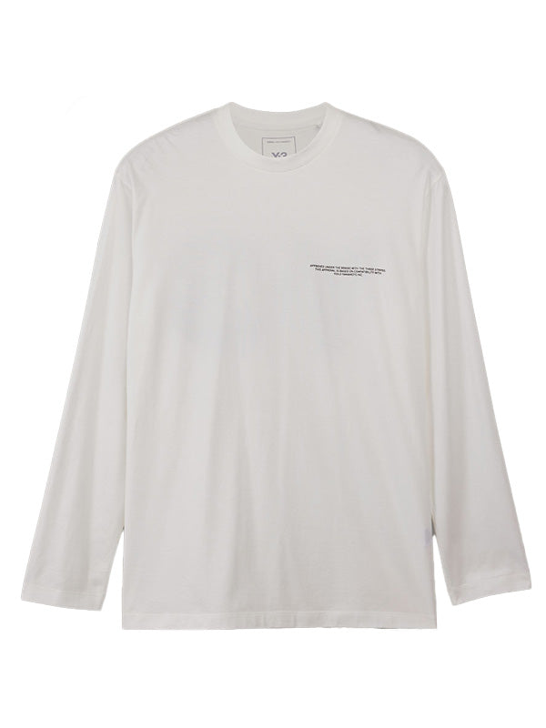 【Y-3 -ワイスリー】LOGO LS TEE/WHITE(カットソー/ホワイト)