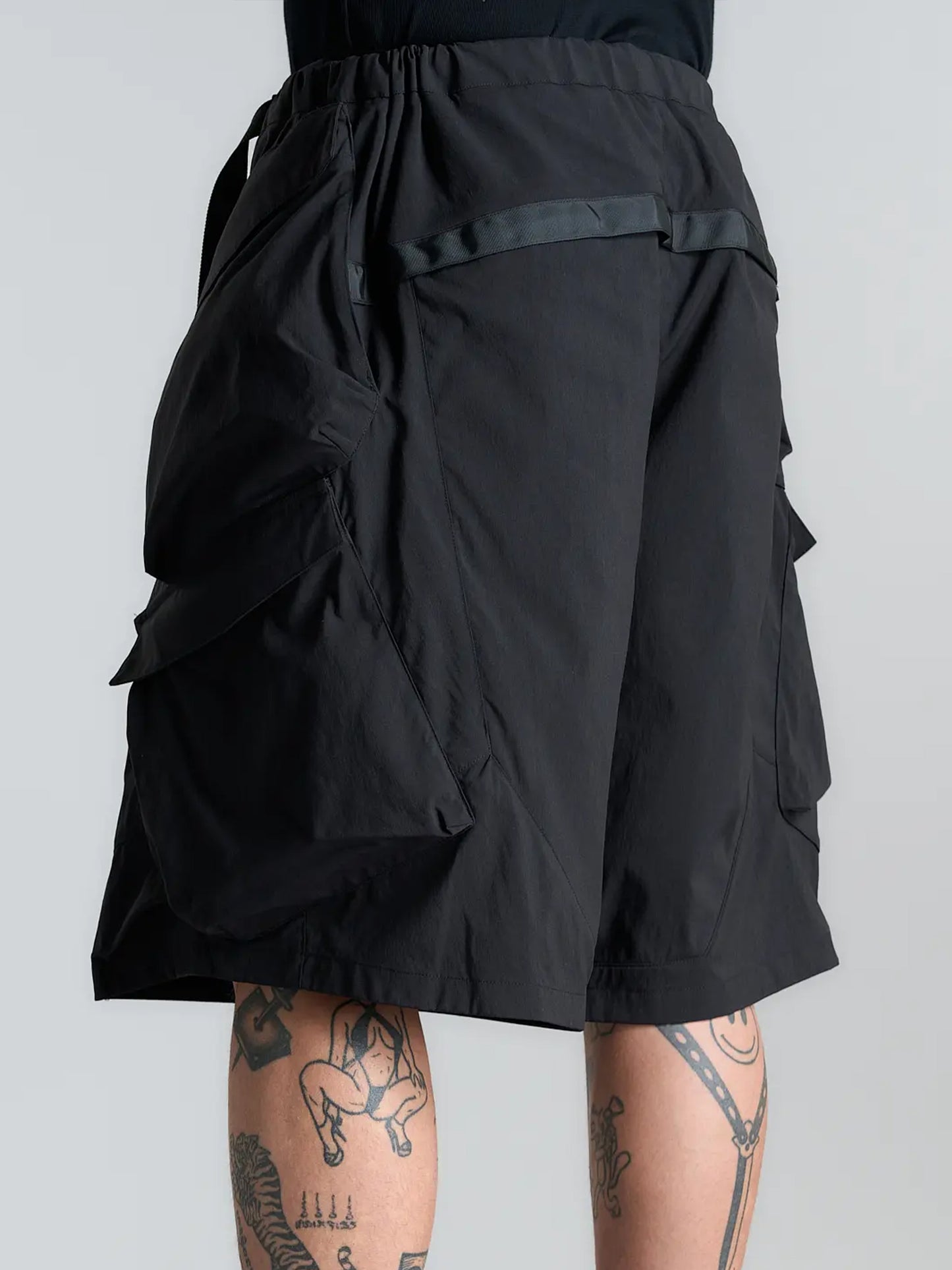 【ACRONYM - アクロニウム】SP56A-M / Nylon Stretch Double Cargo Short Pant Gen. 1 / Black(ショーツ/ブラック)