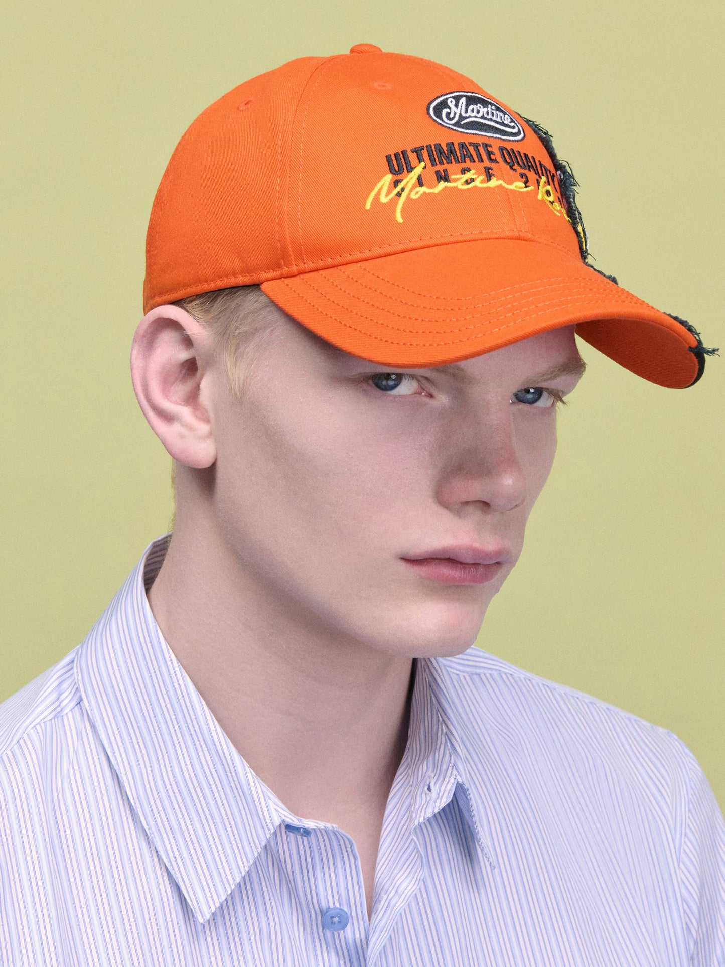 【Martine Rose - マーティンローズ】COLLAGE CAP / ORANGE (キャップ/オレンジ)