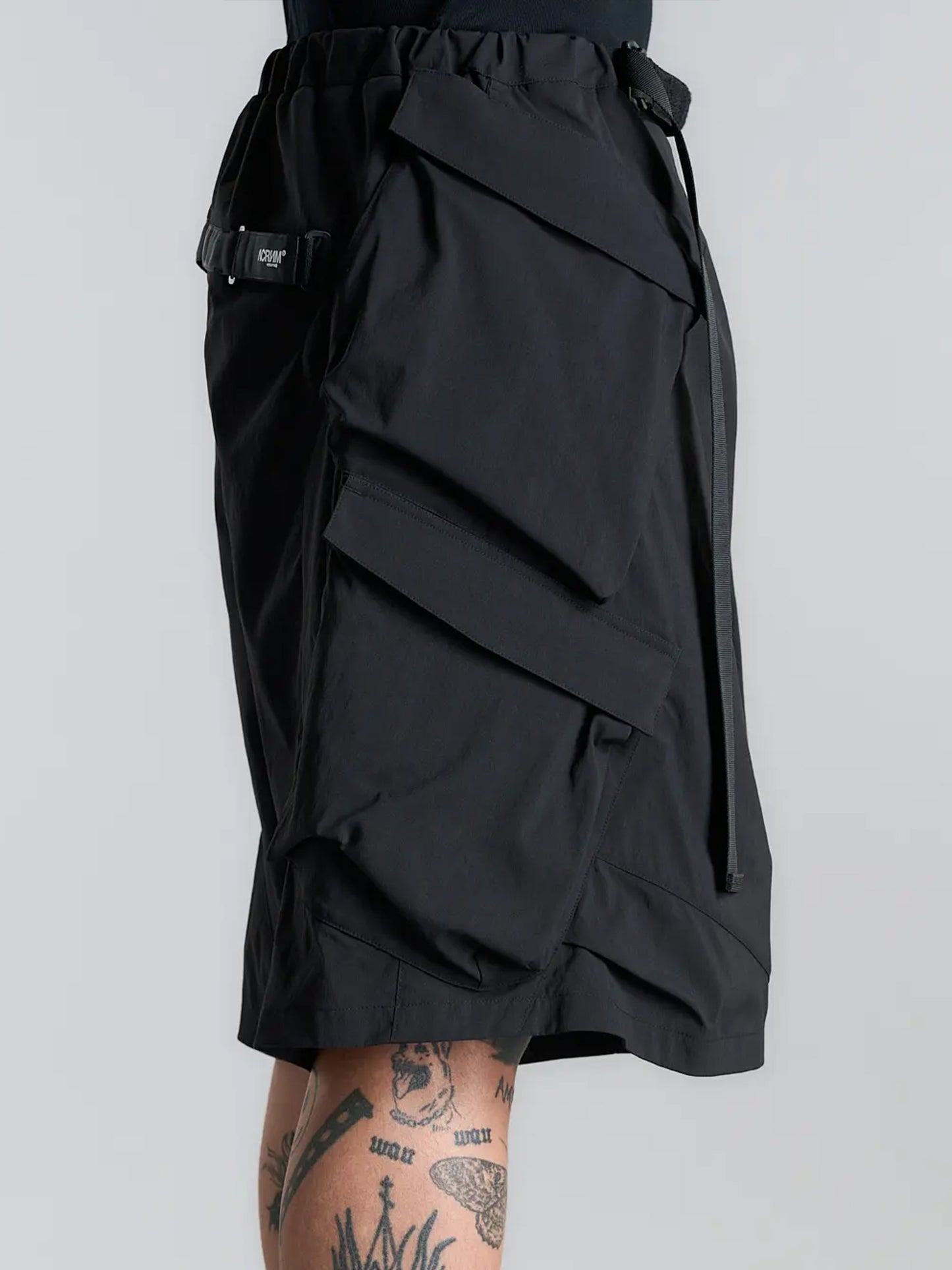 【ACRONYM - アクロニウム】SP56A-M / Nylon Stretch Double Cargo Short Pant Gen. 1 / Black(ショーツ/ブラック)