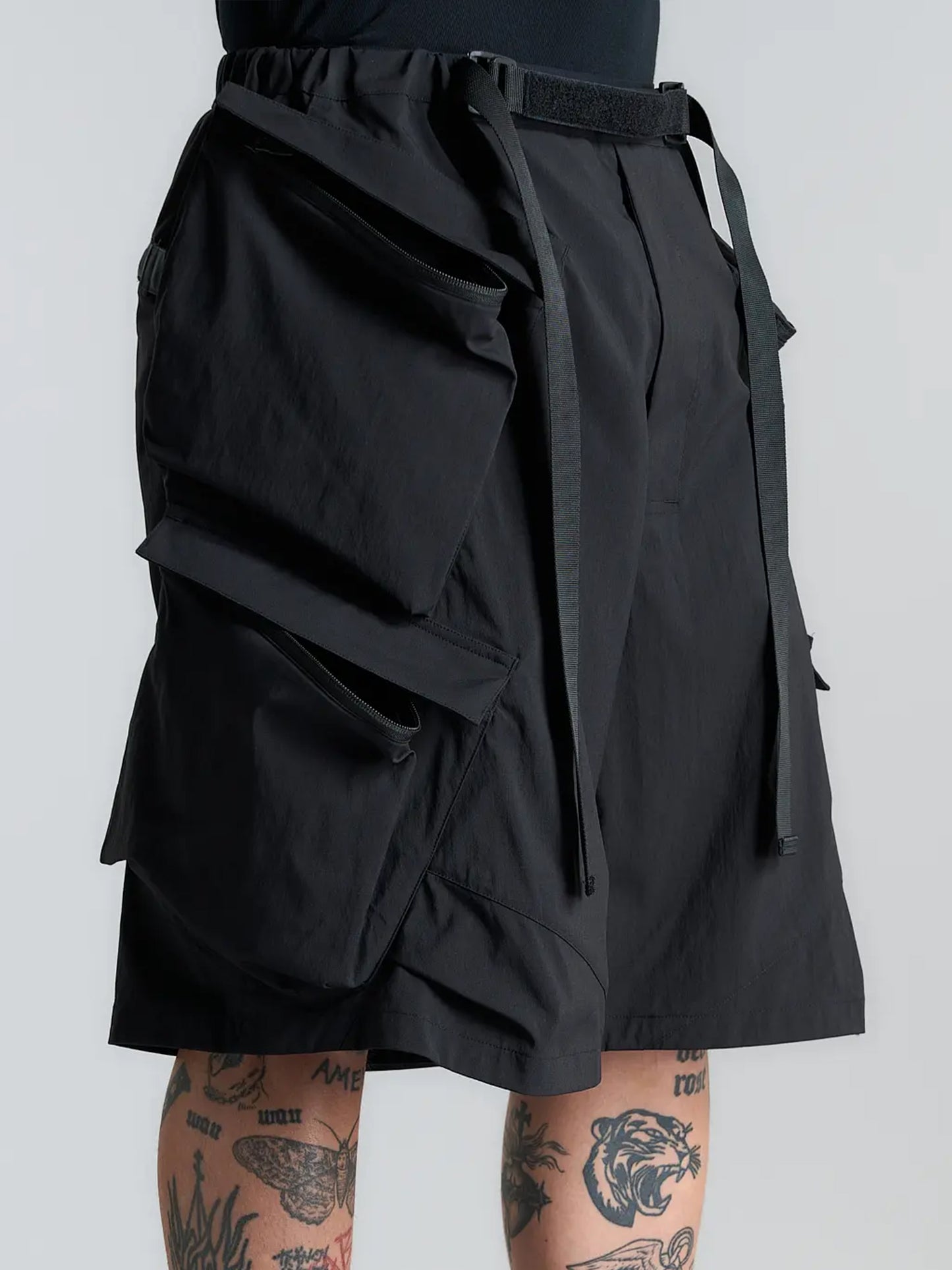 【ACRONYM - アクロニウム】SP56A-M / Nylon Stretch Double Cargo Short Pant Gen. 1 / Black(ショーツ/ブラック)