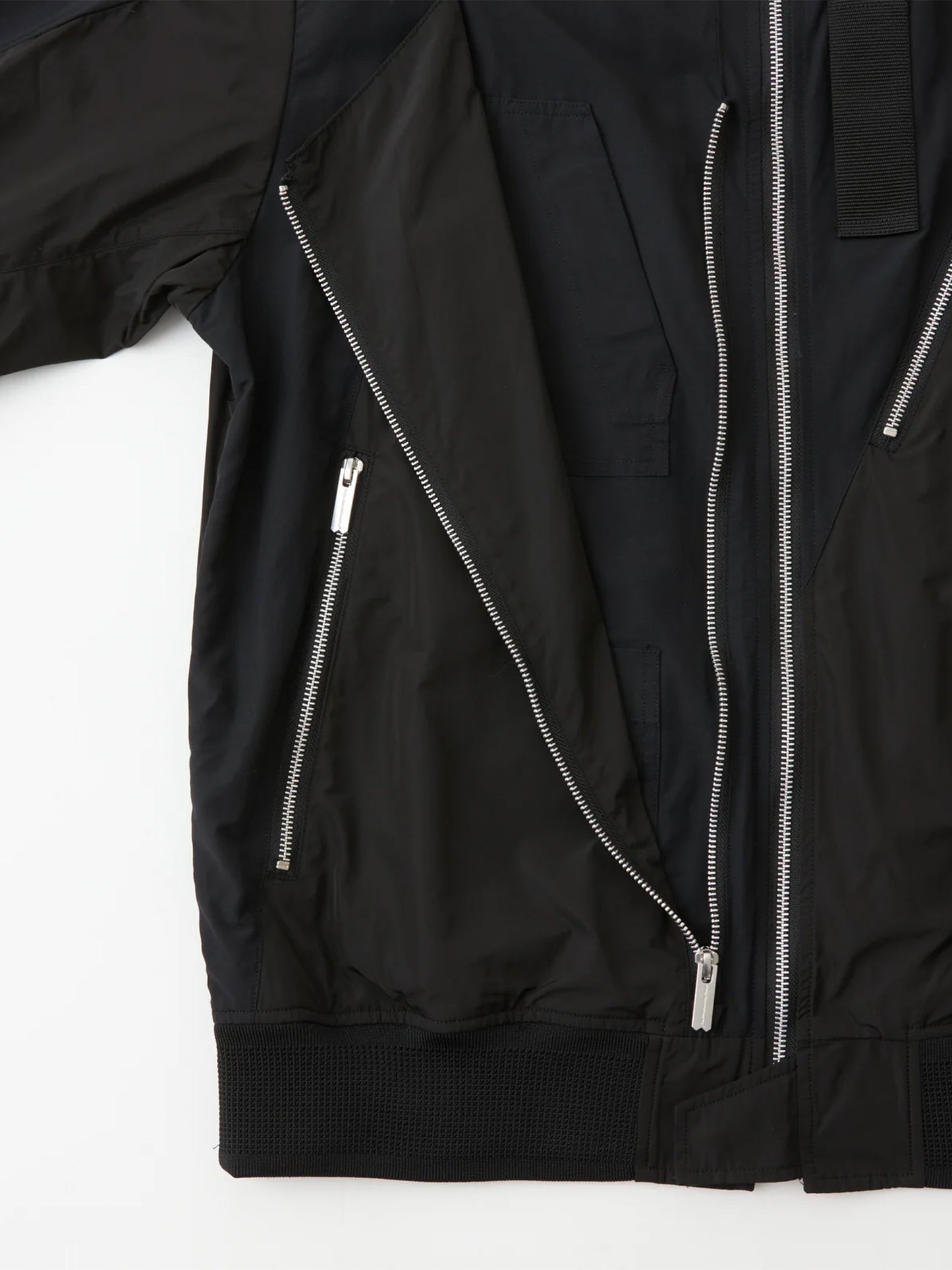【White Mountaineering - ホワイトマウンテニアリング】ASYMMETRY FLIGHT JACKET / BLACK(ジャケット/ブラック)