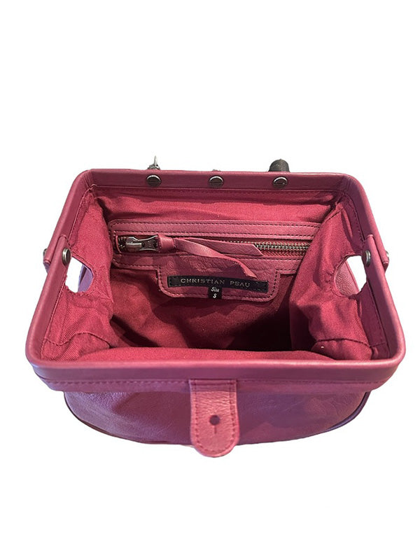 【Christian Peau - クリスチャンポー】CP GAMAGUTHI HAND BAG 2 WAY /VIOLET(レザーバック/バイオレット)