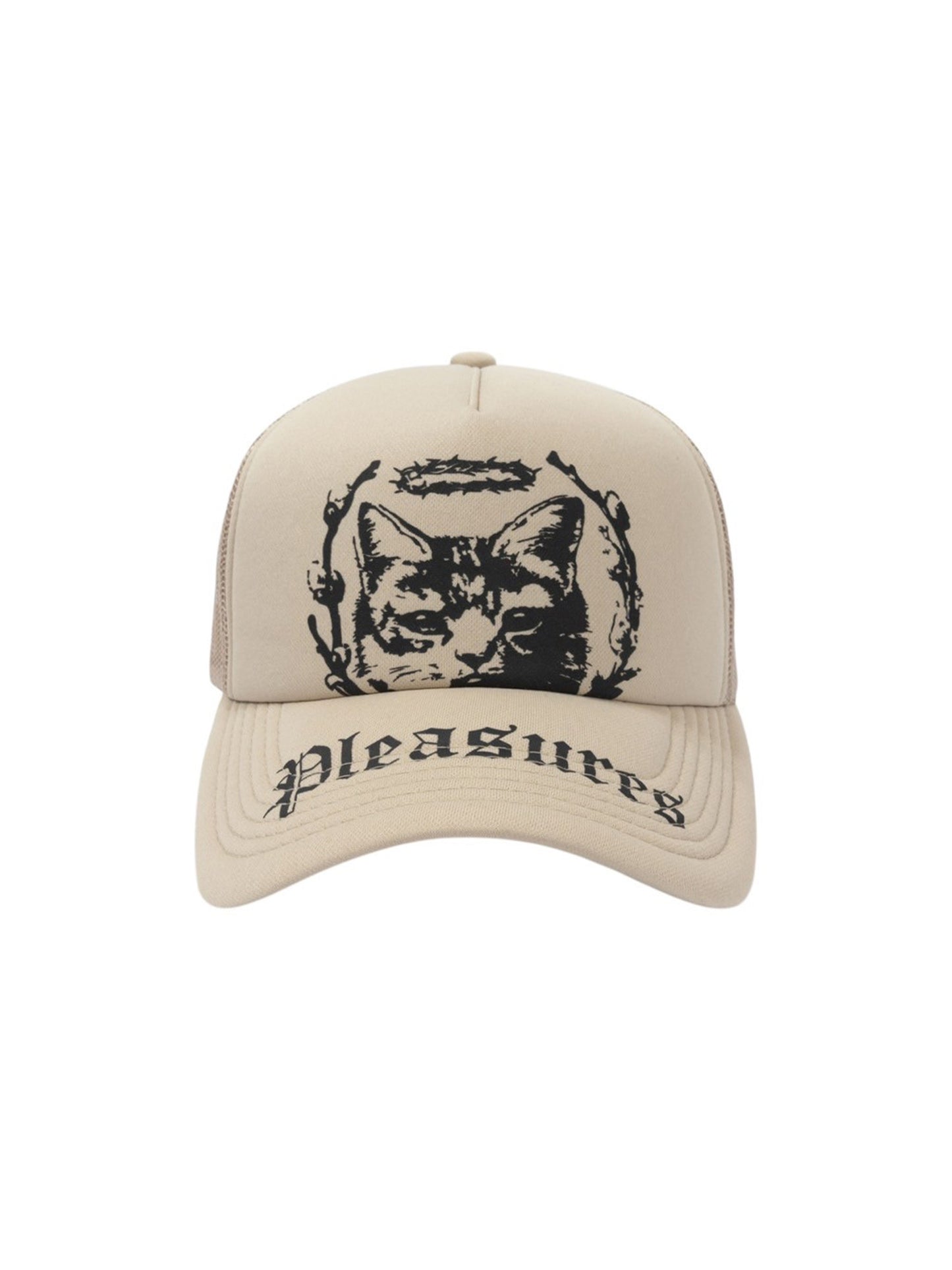 【PLEASURES - プレジャーズ】HOUSECAT TRUCKER / TAN (キャップ/タン)