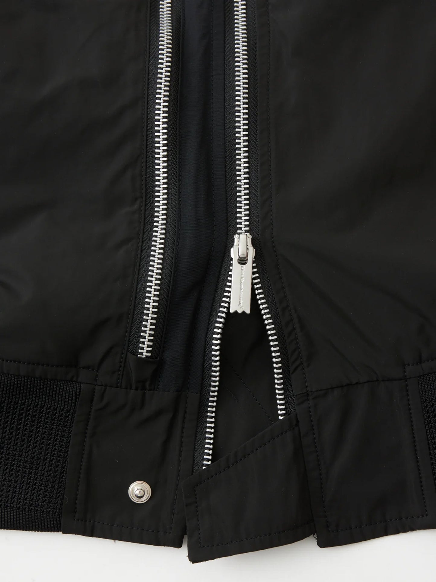 【White Mountaineering - ホワイトマウンテニアリング】ASYMMETRY FLIGHT JACKET / BLACK(ジャケット/ブラック)