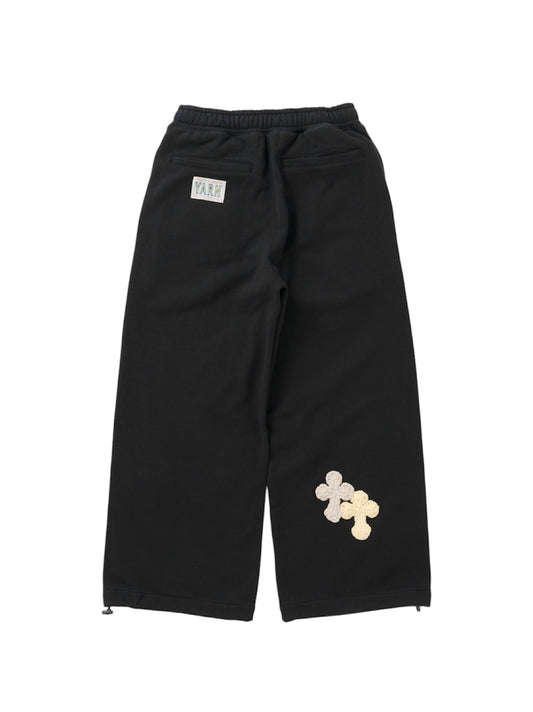 【Perfect ribs® × Y.A.R.N.】New Super Wide Sweat Pants (スウェットパンツ/ブラック)