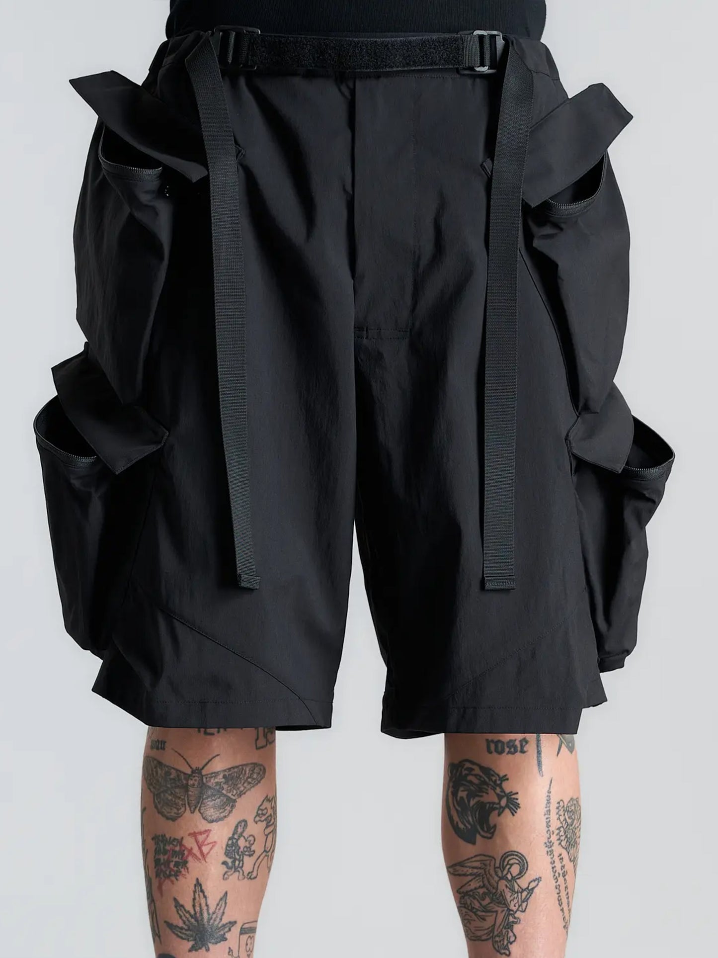 【ACRONYM - アクロニウム】SP56A-M / Nylon Stretch Double Cargo Short Pant Gen. 1 / Black(ショーツ/ブラック)