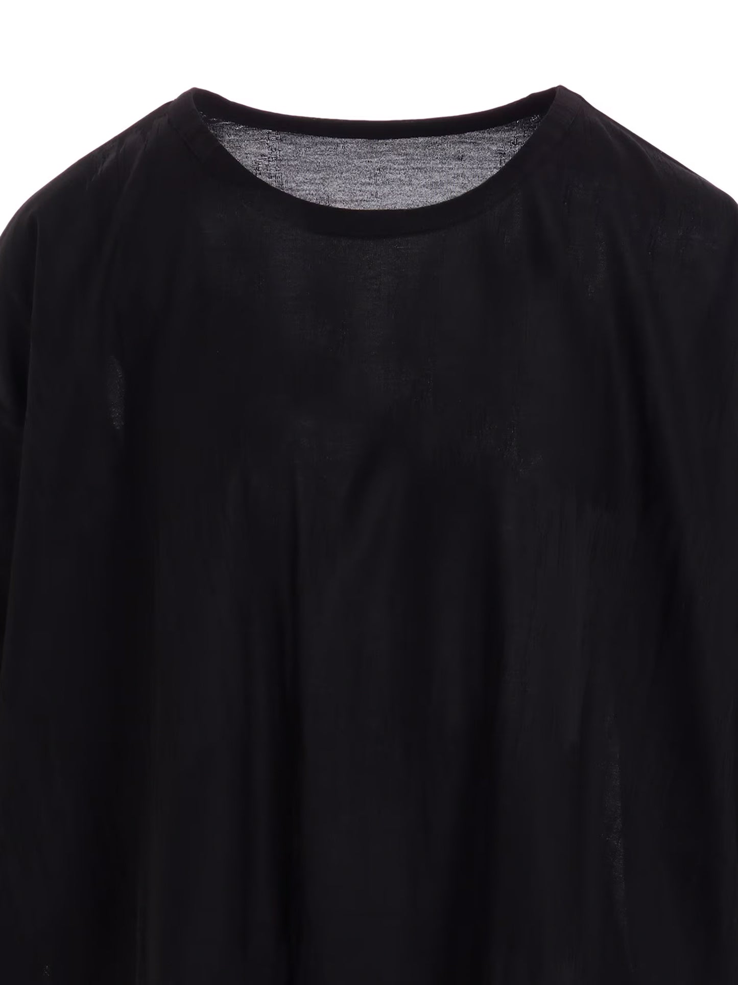 【Y's - ワイズ】BRUSH MARK LINKS ROUND NECK BIG T / BLACK (Tシャツ/ブラック)