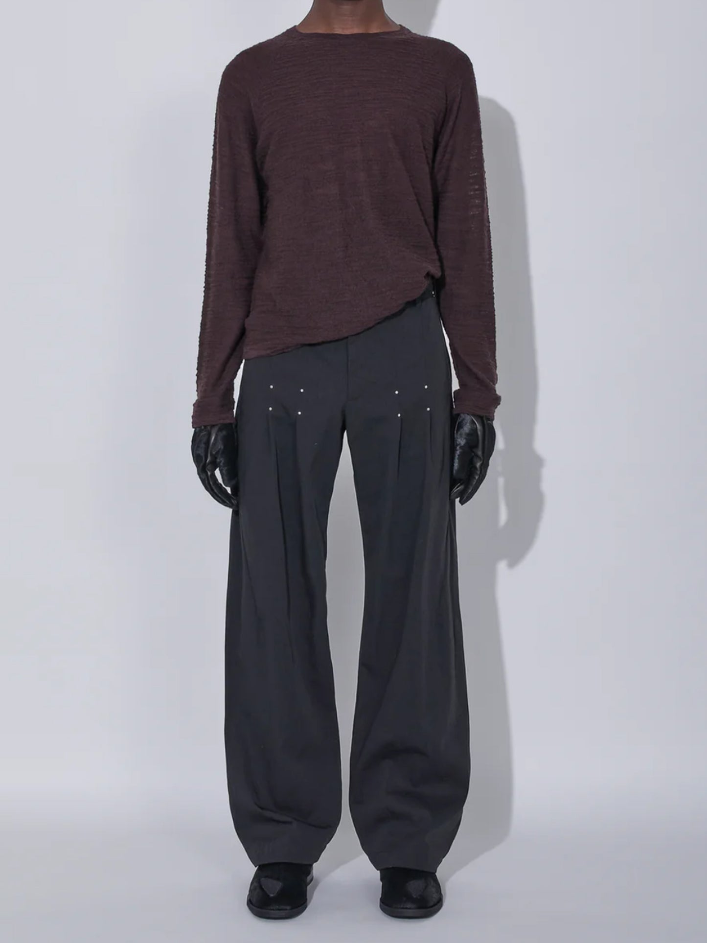 【_J. L - A. L_ - ジェイラル】Draag Trousers / Shungite Black (トラウザーズ/シュグナイト)