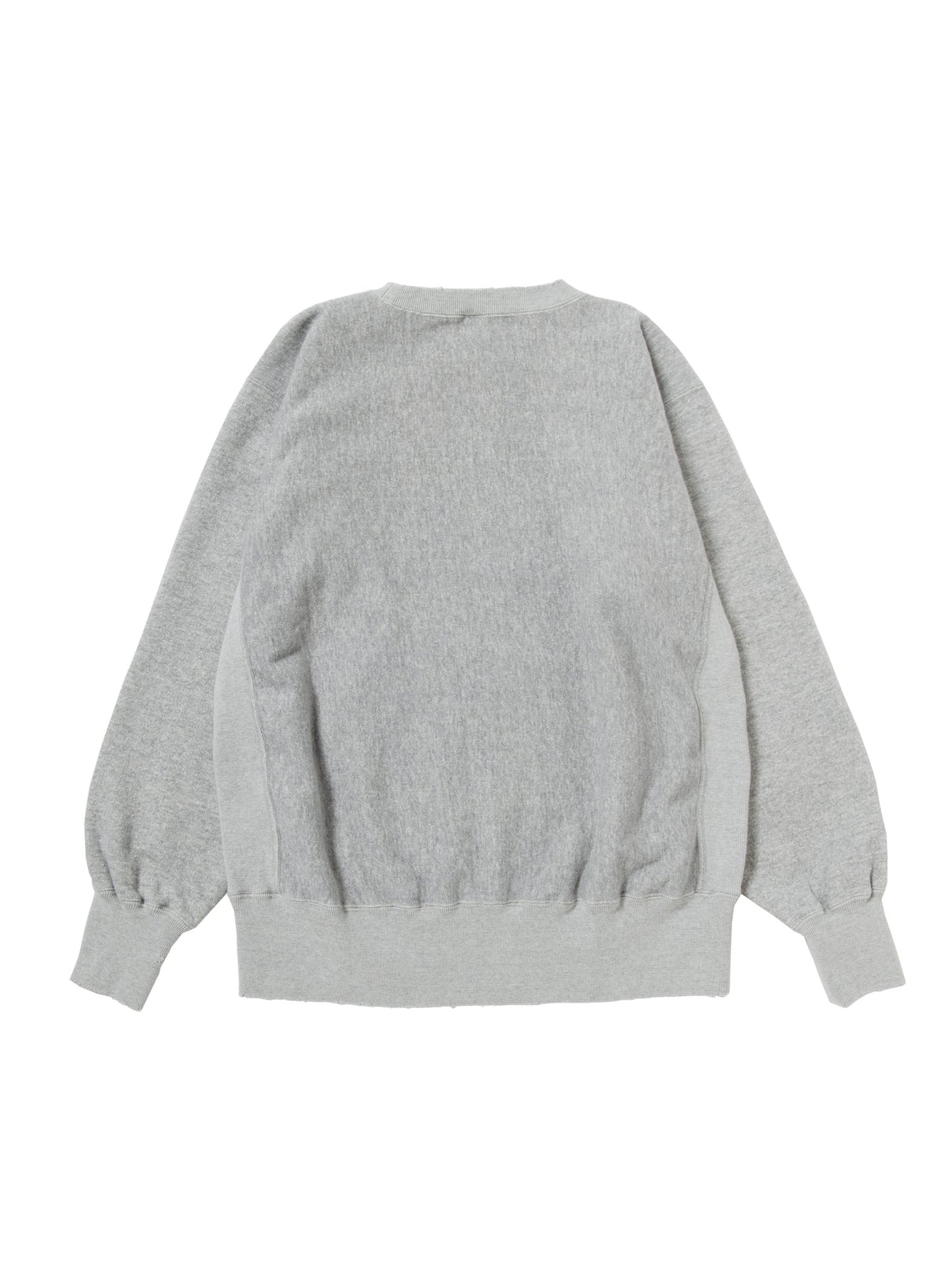 【NEXUS Ⅶ -ネクサスセブン】DAMAGED FLOCKY CREW / H.GREY(スウェットシャツ/ヘザーグレー)