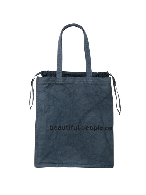 beautiful people マルシェメッシュトートバッグ（ネイビー） beautiful people - ビューティフルピープル】brushed logo gathering